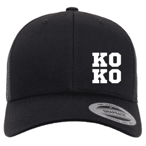6606 Yupoong Adult Retro Trucker Cap - Black